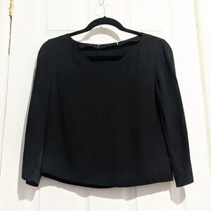 Stella McCartney Crepe Satin Crop Contrast Top